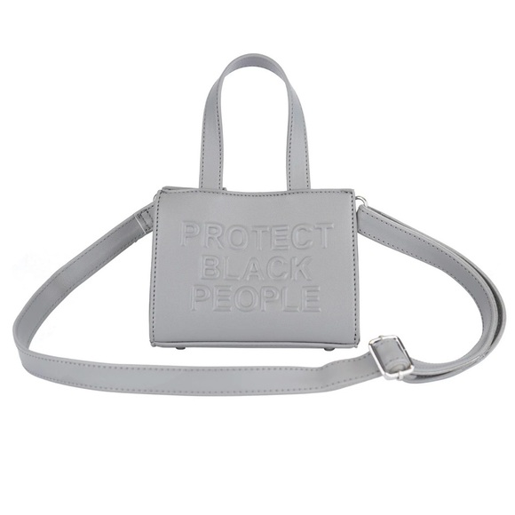 PBW - Grey Vegan Leather mini Bag. - Picture 1 of 9